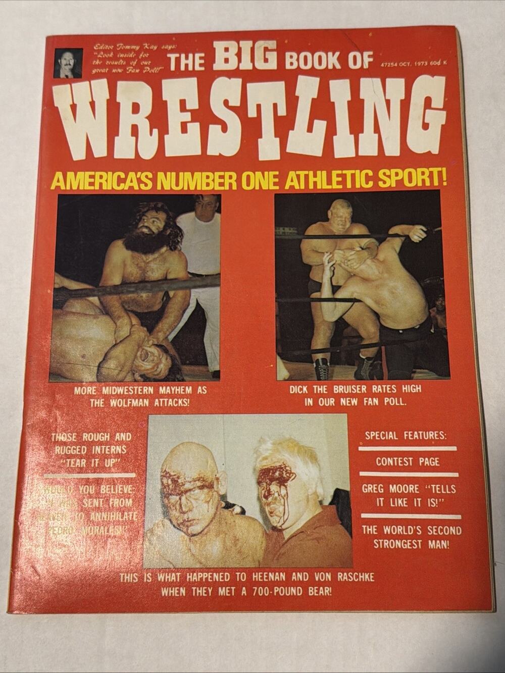 Vintage October 1973 The Big Book Of Wrestling Dick The Bruiser Piece Of History